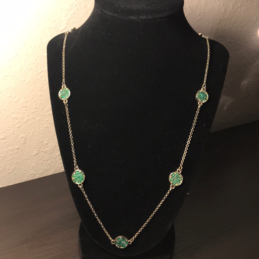 Long necklace. Can layer if desired.